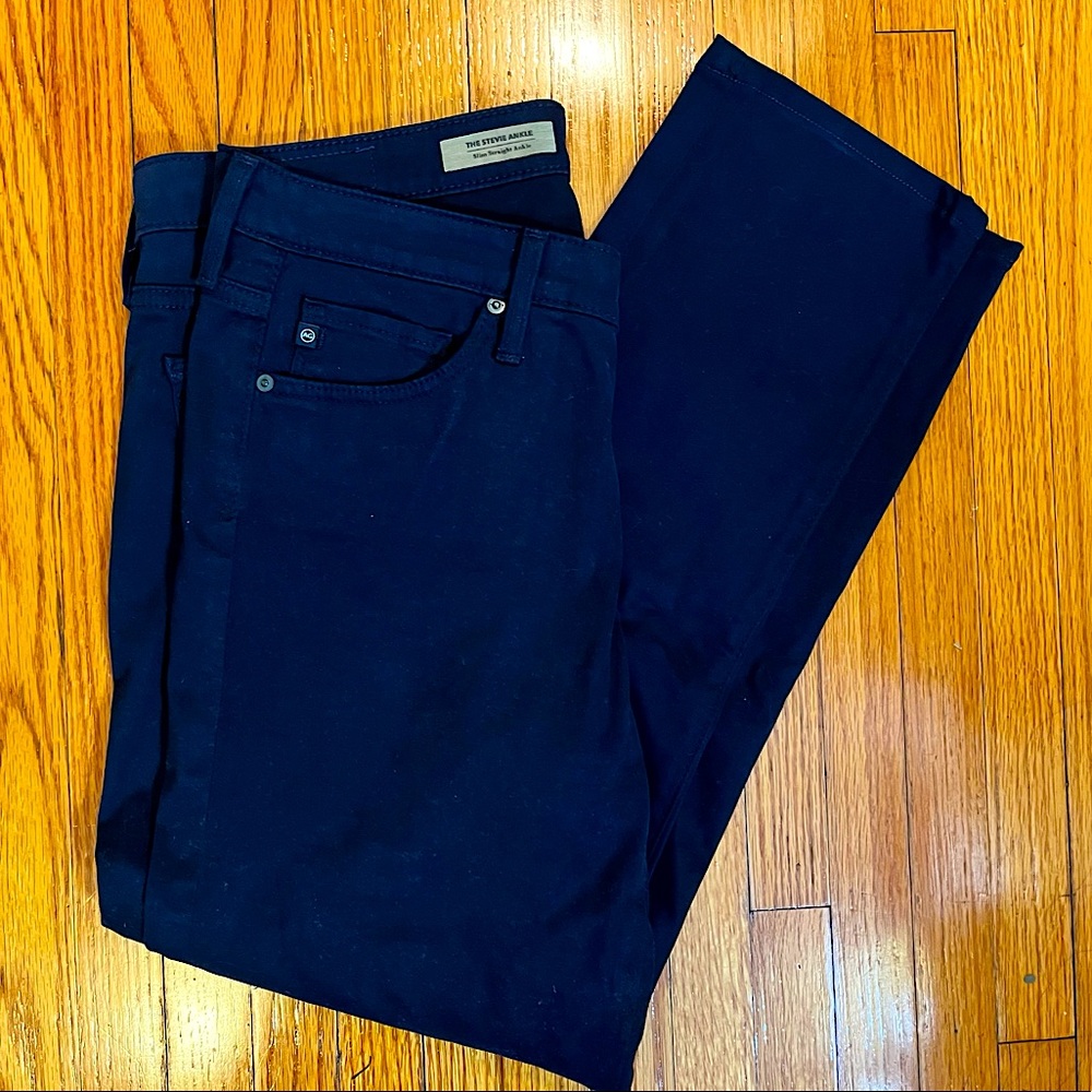 AG Stevie Slim Straight Ankle Jeans in Navy Sz 27R